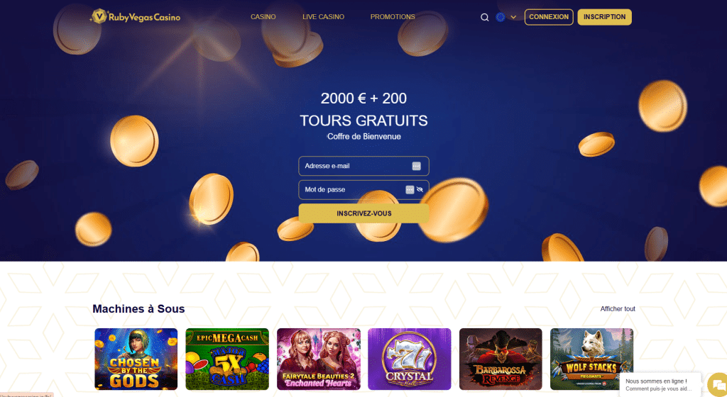 ruby vegas casino accueil
