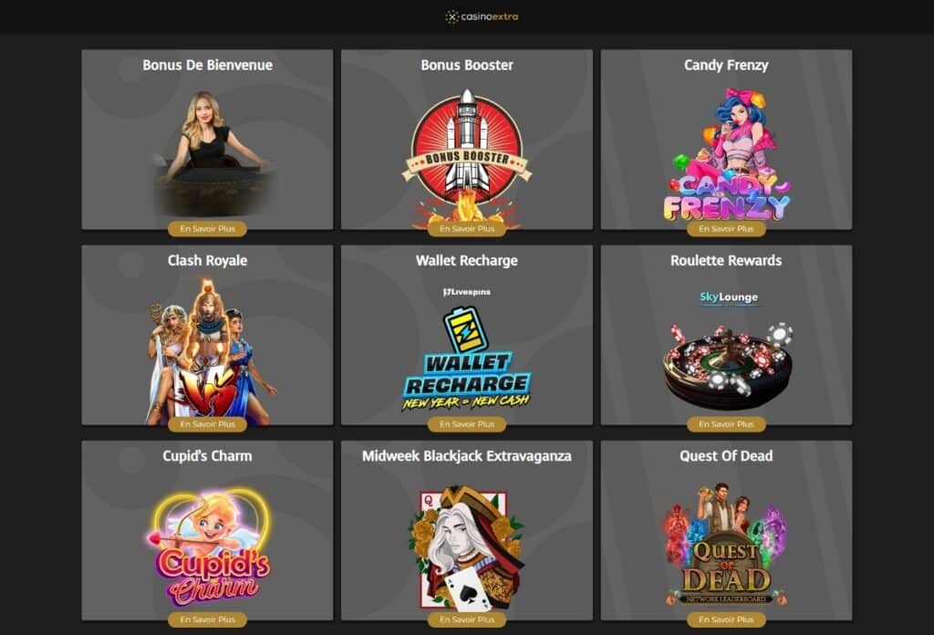 extra casino promotions hebdomadaires et tournois exclusifs